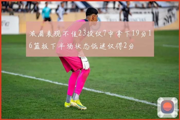 浓眉表现不佳23投仅7中拿下19分16篮板下半场状态低迷仅得2分