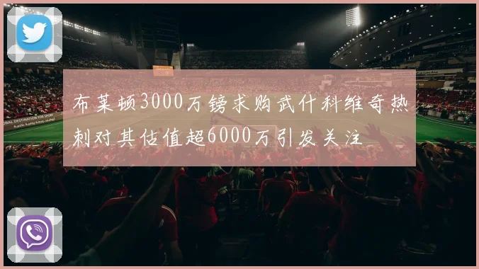 布莱顿3000万镑求购武什科维奇热刺对其估值超6000万引发关注