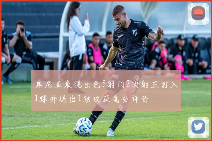 库尼亚表现出色5射门2次射正打入1球并送出1助攻获高分评价